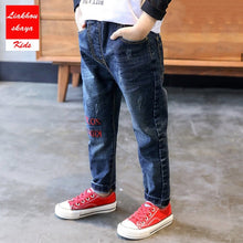 Load image into Gallery viewer, Liakhouskaya 2019 New Fashion Boys Pants Kids Jeans For Teenagers Boys Jeans Kids Cotton Casual Clothing Children Trousers 4-15y
