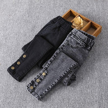 Load image into Gallery viewer, 2020 Autumn Winter Teenage Children Girls Jeans Kids Elastic Waist Cute Pants New Skinny Jeans For Girls Casual Trousers K208