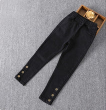 Load image into Gallery viewer, 2020 Autumn Winter Teenage Children Girls Jeans Kids Elastic Waist Cute Pants New Skinny Jeans For Girls Casual Trousers K208