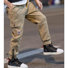 Load image into Gallery viewer, Hot Boys Pants 2020 High Quality Cotton Korean Casual Pants Children Spring Autumn Trousers Splicing Large Pockets 4-13 Years