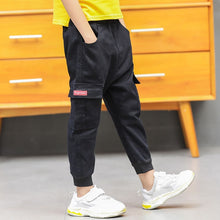 Load image into Gallery viewer, Hot Boys Pants 2020 High Quality Cotton Korean Casual Pants Children Spring Autumn Trousers Splicing Large Pockets 4-13 Years