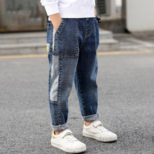 Load image into Gallery viewer, IENENS Boys Jeans Denim Trousers Kids Clothes Children Clothes Spring Young Boy Straight Cowboy Trousers Casual Pants 5-13Years