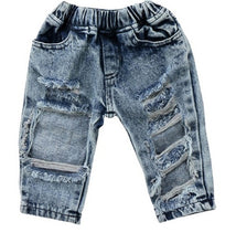Load image into Gallery viewer, Newborn Infant Toddler Kids Baby Girls Bog Hole Jeans Pants Outfits Clothing Jeans Skinny Fashionable
