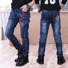 Load image into Gallery viewer, Boys Pants 2019 Autumn Kids Jeans Elastic Waist Stretch Denim Clothes Children Trousers For 4 to 14 Years Boy Pencil Leggings
