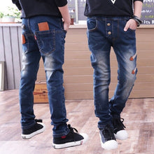 Load image into Gallery viewer, Boys Pants 2019 Autumn Kids Jeans Elastic Waist Stretch Denim Clothes Children Trousers For 4 to 14 Years Boy Pencil Leggings

