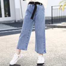 Load image into Gallery viewer, Kids Jeans Girl Wide leg pants Girls Jeans Elastic Waist Jeans For Girls Spring Autumn Casual Clothes For Girls 5 7 9 11 13
