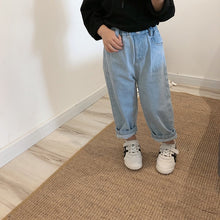 Load image into Gallery viewer, 3345 Children's One Button Jeans Fashion Boys' And Girls' Spring Pants Korean Casual Dad Pants 2020 Spring New
