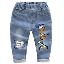 Load image into Gallery viewer, Brand Kids Cartoon Trousers Pant Fashion Girls Jeans Children Boys Hole Jeans Kids Fashion Denim Pants Baby Jean Infant Clothing
