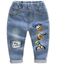 Load image into Gallery viewer, Brand Kids Cartoon Trousers Pant Fashion Girls Jeans Children Boys Hole Jeans Kids Fashion Denim Pants Baby Jean Infant Clothing
