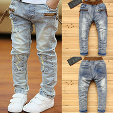 Load image into Gallery viewer, IENENS 5-13Y Kids Boys Clothes Skinny Jeans Classic Pants Children Denim Clothing Trend Long Bottoms Baby Boy Casual Trousers
