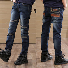 Load image into Gallery viewer, Boys Pants 2019 Autumn Kids Jeans Elastic Waist Stretch Denim Clothes Children Trousers For 4 to 14 Years Boy Pencil Leggings
