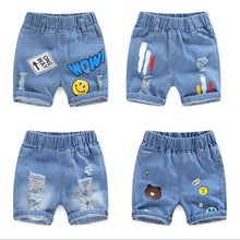 Load image into Gallery viewer, Baby Boy Shorts Jeans 2020 Summer Boys Printing Denim Cotton Casual Kids Short Pants For Children Trousers 2-8Years Clothing
