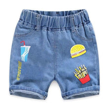 Load image into Gallery viewer, Baby Boy Shorts Jeans 2020 Summer Boys Printing Denim Cotton Casual Kids Short Pants For Children Trousers 2-8Years Clothing
