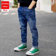 Load image into Gallery viewer, Liakhouskaya 2019 New Fashion Boys Pants Kids Jeans For Teenagers Boys Jeans Kids Cotton Casual Clothing Children Trousers 4-15y
